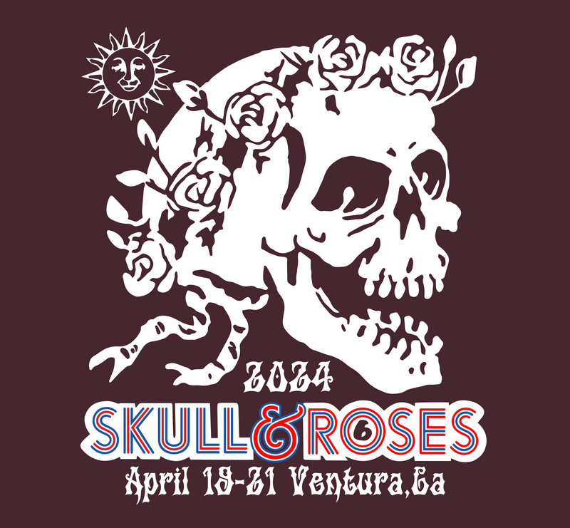 Limited Edition Ben Corn + 2024 Skull & Roses Vi - festival tee (solid color)