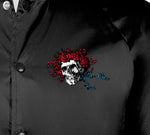 Skull & Roses Satin Baseball Jacket